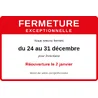 Panneau fermeture exceptionnelle personnalisé
