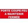 Adhésif "porte coupe feu"
