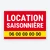 Panneau Location saisonnière – modèle Bandeau jaune