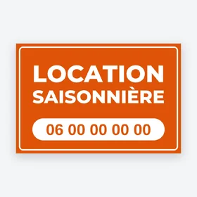 Panneau Location saisonnière – modèle Cadre