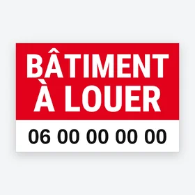 Pancarte Batiment à louer 600x400mm.