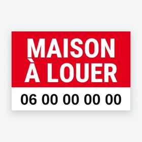 Panneau à louer maison signalétique extérieure immobilier durable
