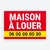Panneau à louer maison signalétique extérieure immobilier durable – modèle Bandeau jaune