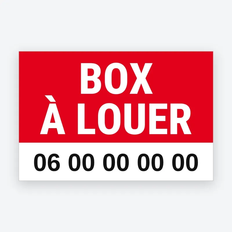Pancarte Box à louer – modèle Moderne