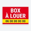 Pancarte Box à louer – modèle Bandeau jaune
