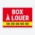 Pancarte Box à louer – modèle Bandeau jaune