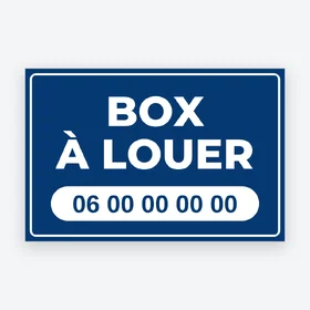 Pancarte Box à louer – modèle Cadre