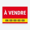 Panneau à vendre – Akylux, vinyle adhésif ou banderole – modèle Bandeau jaune
