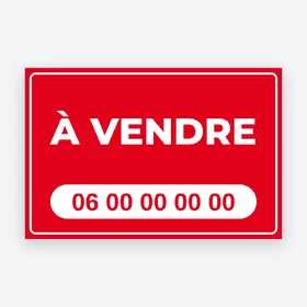 Panneau à vendre – Akylux, vinyle adhésif ou banderole – modèle Cadre