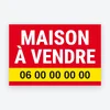 Panneau Maison à vendre – modèle Bandeau jaune