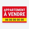 Panneau Appartement à vendre – modèle Bandeau jaune