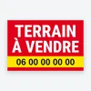 Panneau Terrain à vendre – modèle Bandeau jaune