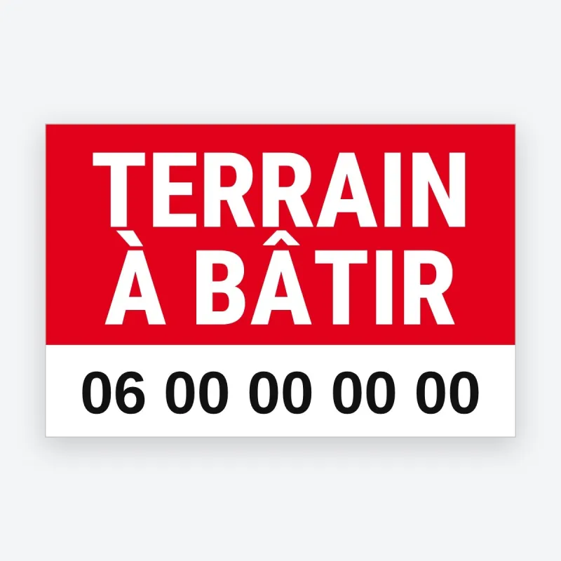 Panneau Terrain à bâtir – modèle Moderne