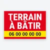 Panneau Terrain à bâtir – modèle Bandeau jaune