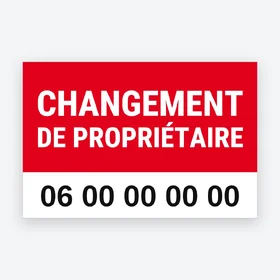 Banderole signalétique changement de propriétaire pour commerce ou magasin