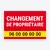 Changement de propriétaire – panneau, banderole ou adhésif – modèle Bandeau jaune