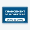 Changement de propriétaire – panneau, banderole ou adhésif – modèle Cadre