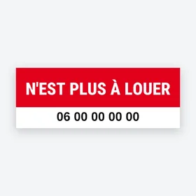 Banderole "N'EST PLUS A LOUER" 1000x370mm – modèle Moderne