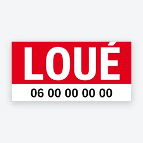 Banderole loué 1000x500mm – modèle Moderne