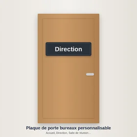 Plaque de porte bureaux personnalisable — Direction