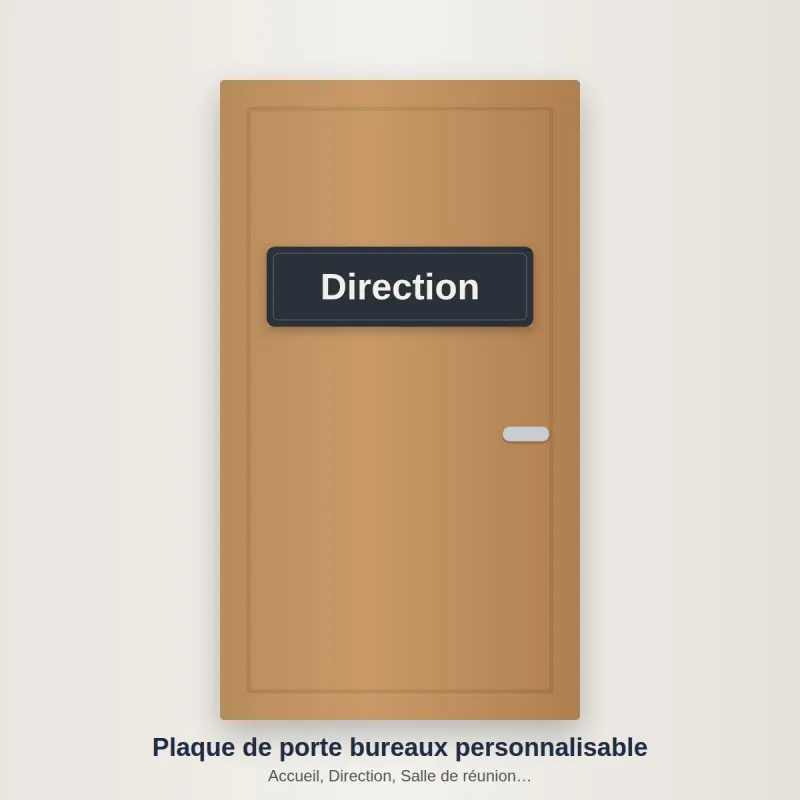 Plaque de porte bureaux personnalisable — Direction