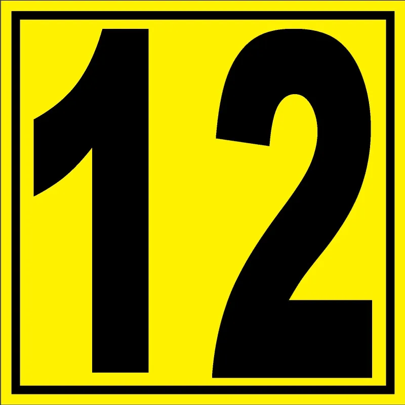 Panneau signalétique pour entrepôt chiffre 12
