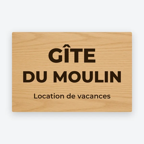 Panneau bois personnalisé pour gîte
