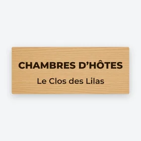 Panneau bois personnalisé chambres d’hôtes