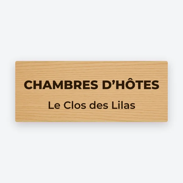 Panneau bois personnalisé chambres d’hôtes