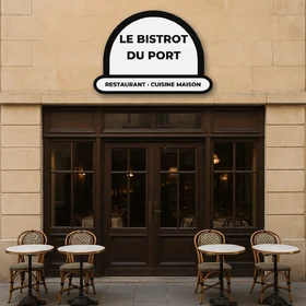 Enseigne restaurant personnalisée en…