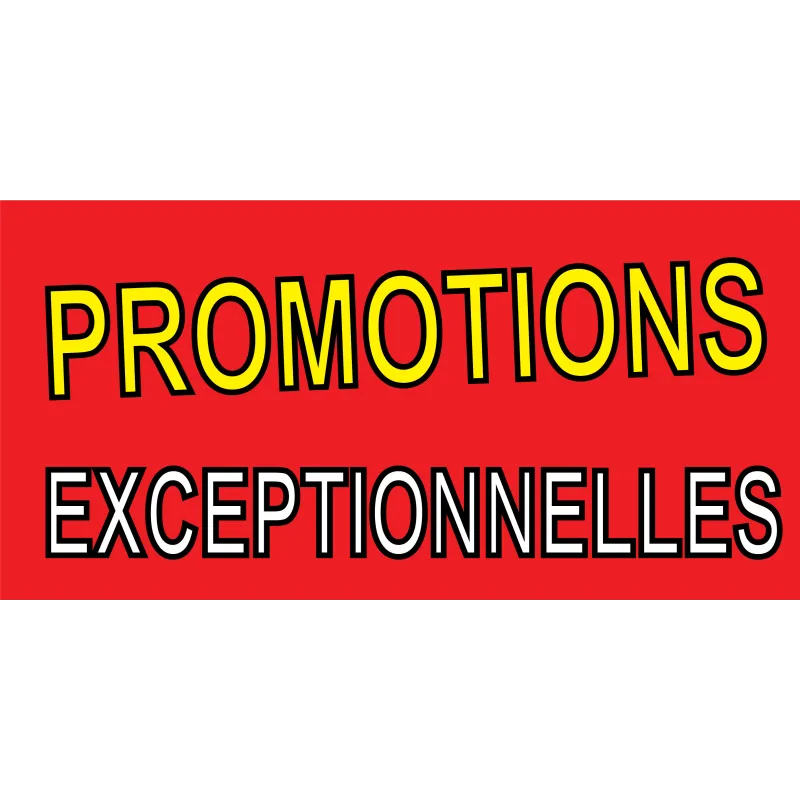 Banderole " PROMOTIONS EXCEPTIONNELLES"-Banderoles-Panneaux Signalétiques 1000x500mm