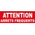 Adhésif attention arrêts fréquents-Autocollant danger et avertissement-Panneaux Signalétiques