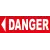 Adhésif danger direction gauche-Autocollant danger et avertissement-Panneaux Signalétiques