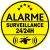 Alarme surveillance 24h24 (lot de 10p)-Autocollant de dissuasion-Panneaux Signalétiques