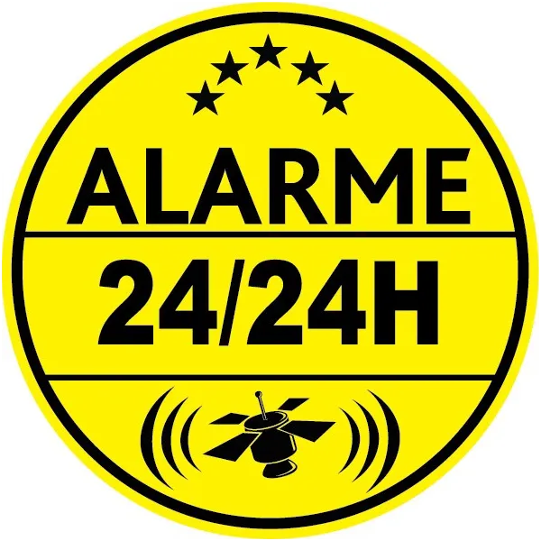 Alarme 24h24 (lot de 10p)-Autocollant de dissuasion-Panneaux Signalétiques