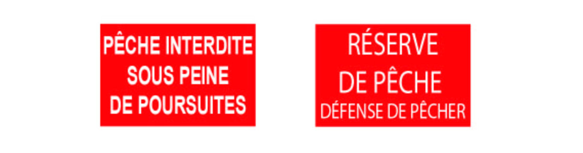 Panneau pêche interdite