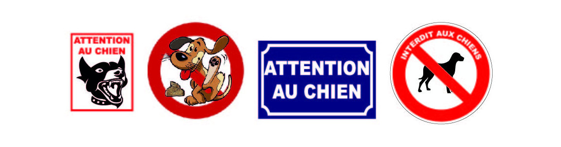 Panneau attention au chien