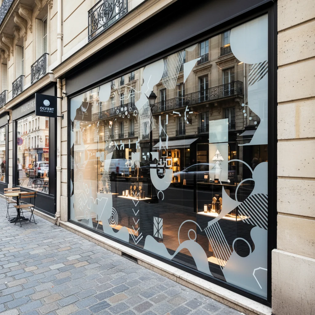 Autocollants sur mesure pour vitrine de commerce : guide pratique 2026 — guide signalétique professionnelle