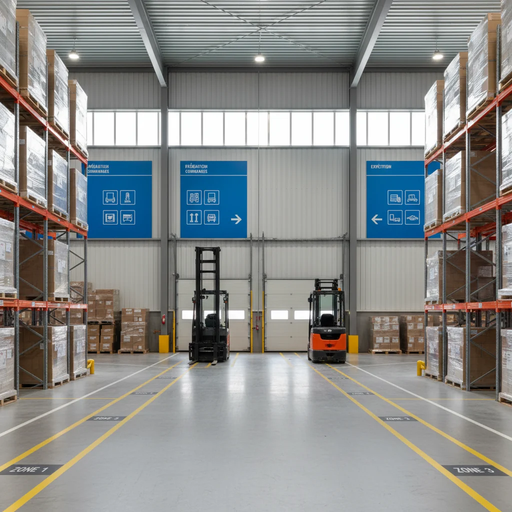 Étude entrepôt logistique — guide signalétique professionnelle